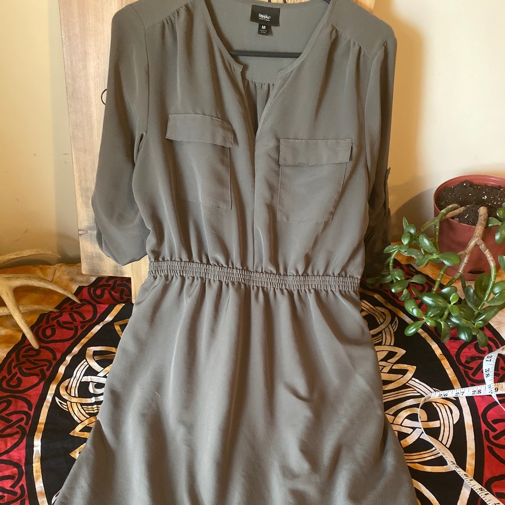 Army green tunic top/dress